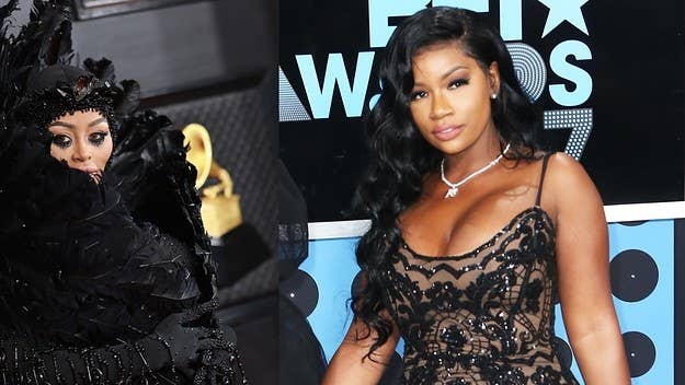 Blac Chyna's mom, Tokyo Toni, has criticized her daughter's Grammy outfit, calling the all-black feathered body suit made of rhinestones a "horrible" look.