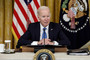 President Joe Biden gives remarks before the start of a meeting with governors