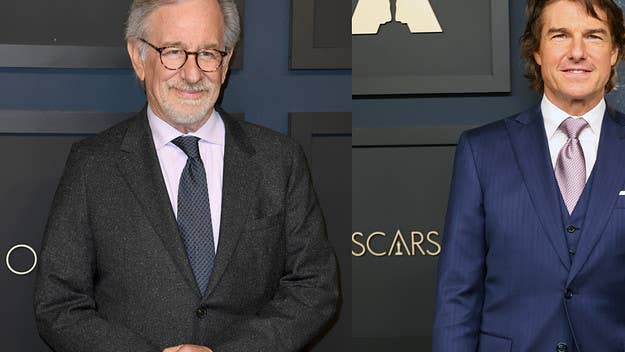 Spielberg and Cruise, of course, have worked together in the past. Here, Spielberg runs into Cruise and lets him know just how important 'Maverick' has been.