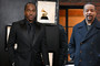 Pusha T at the 65th Grammy Awards and Ice T on set for Law and Order SVU