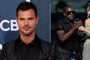 Taylor Lautner Kanye West and Taylor Swift are pictured