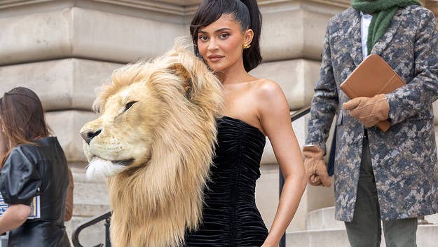 Schiaparelli unveiled its Spring 2023 Haute Couture collection at Paris Fashion Week, and Kylie Jenner turned heads with a dress that featured a faux lion head.