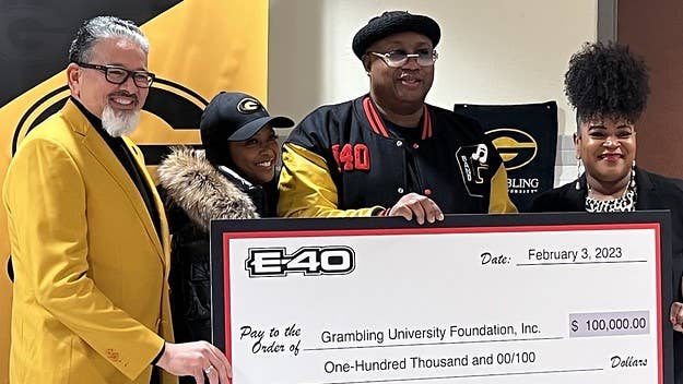 E-40 donated $100,000 to Grambling State University, his HBCU alma mater. The school then surprised him by naming a recording studio after him.