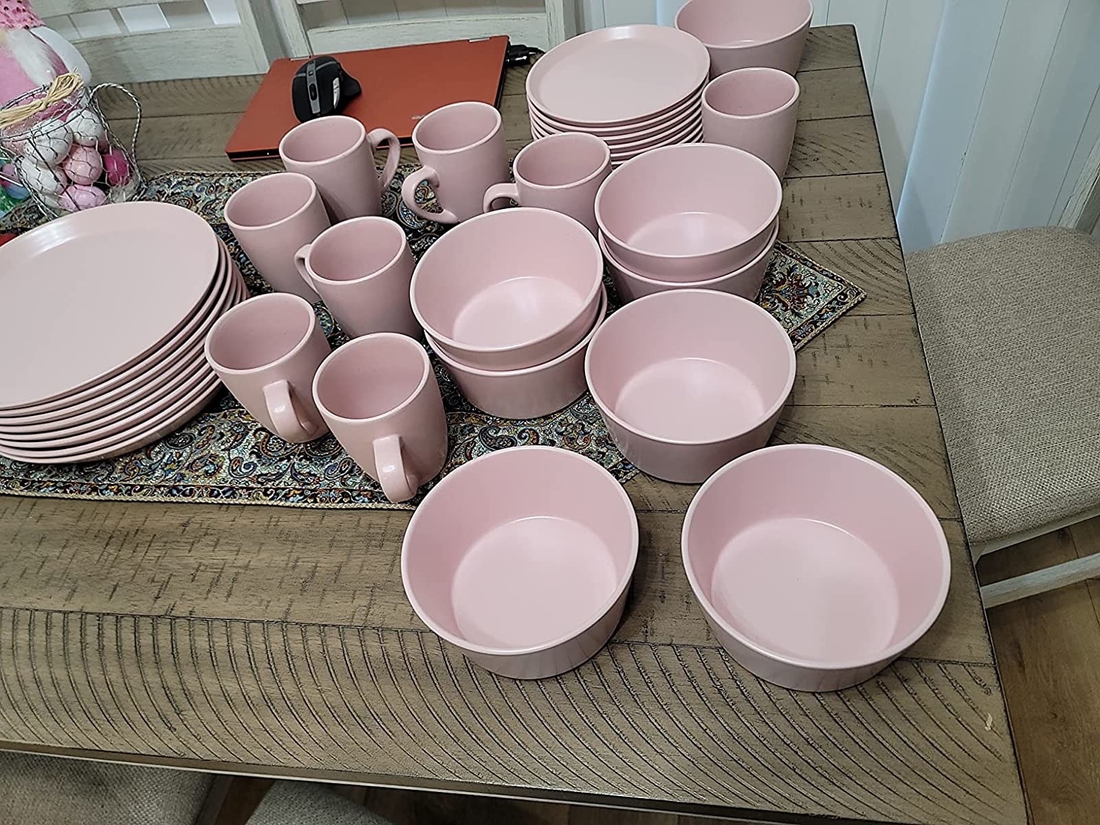 Reviewer image of light pink dinnerware set