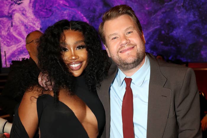 James poses with SZA