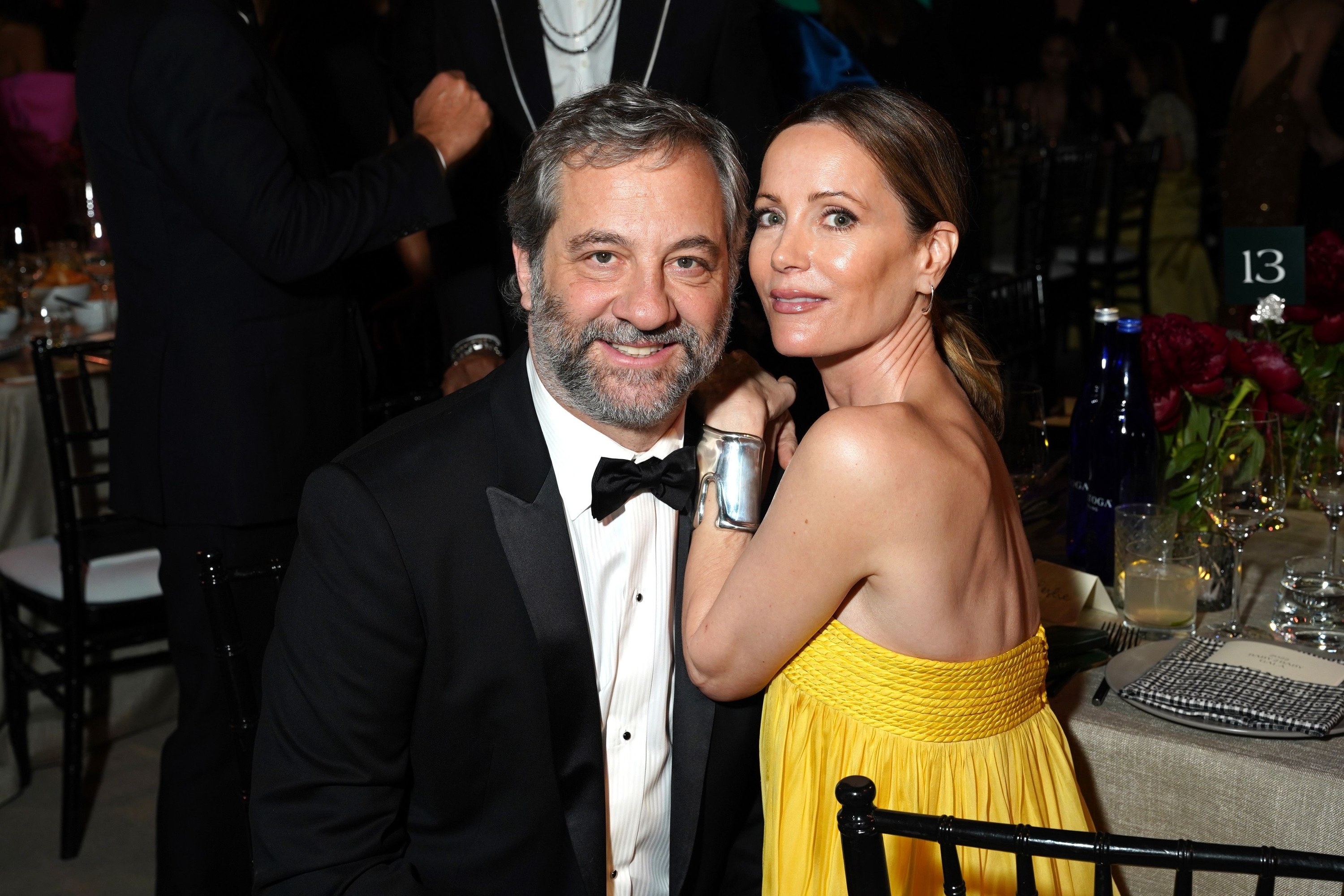 Leslie Mann and Judd Apatow at an event