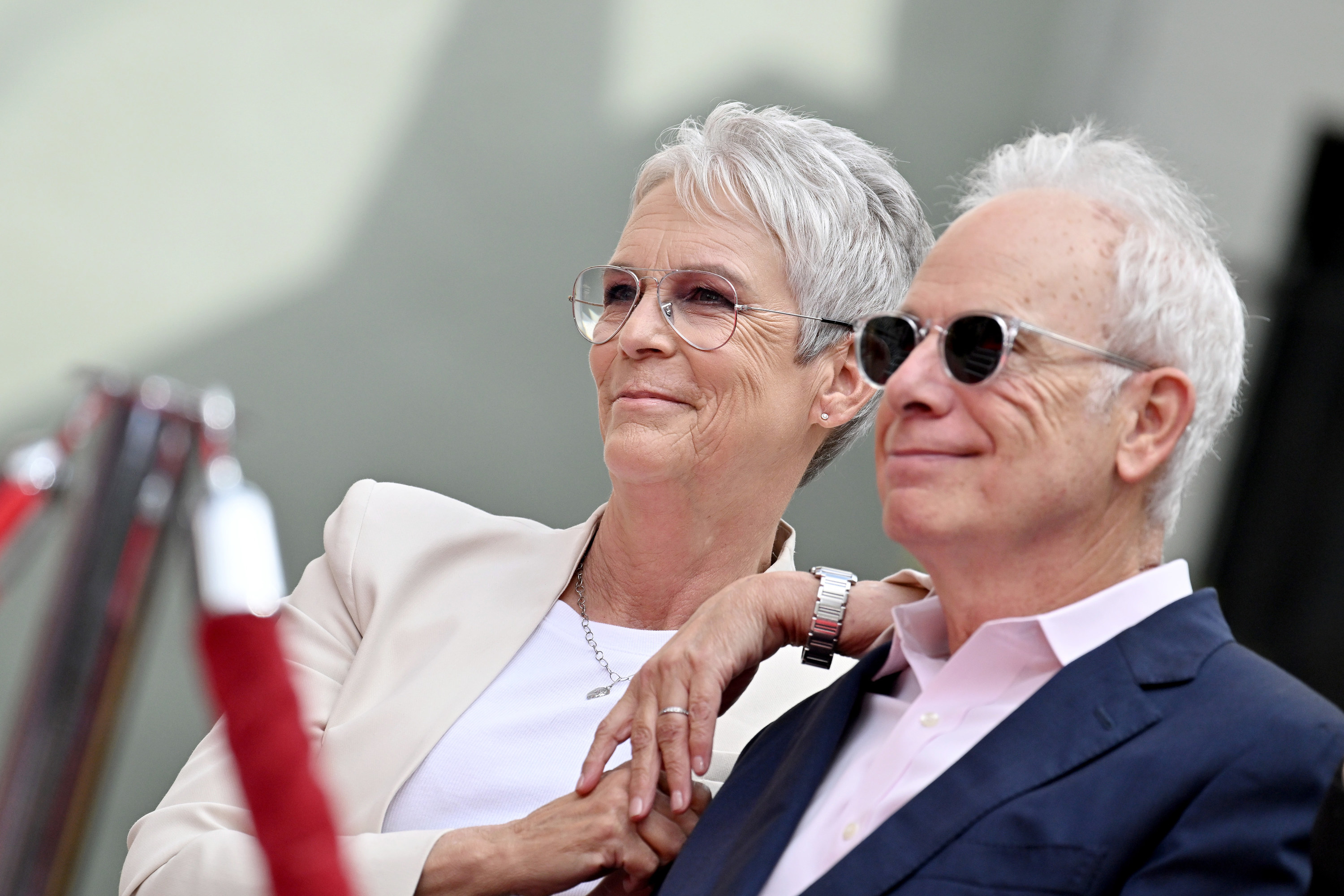 Jamie Lee Curtis and Christopher Guest at an event