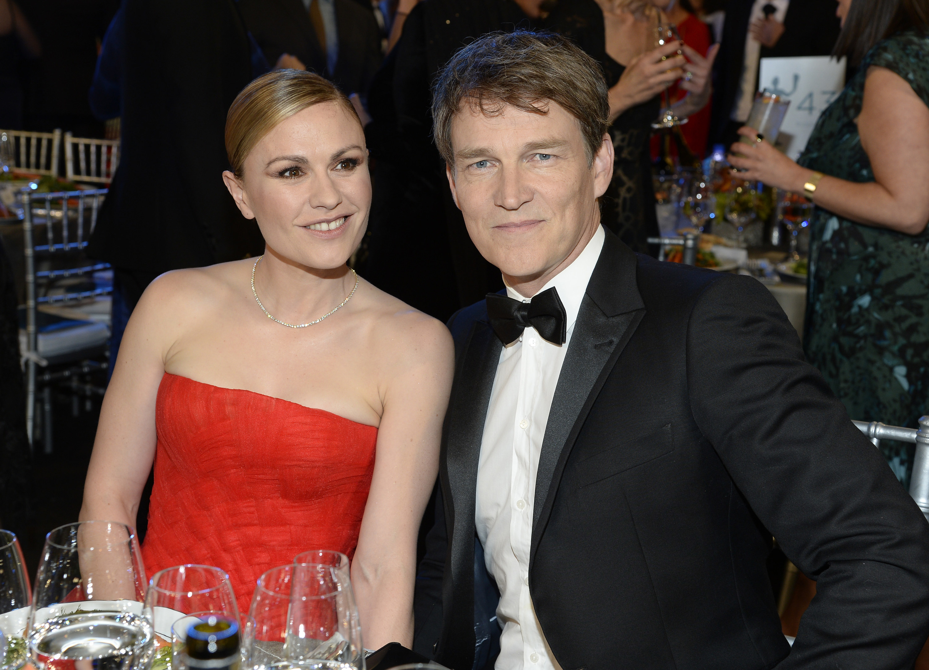 Anna Paquin and Stephen Moyer at the Screen Actors Guild Awards in 2020