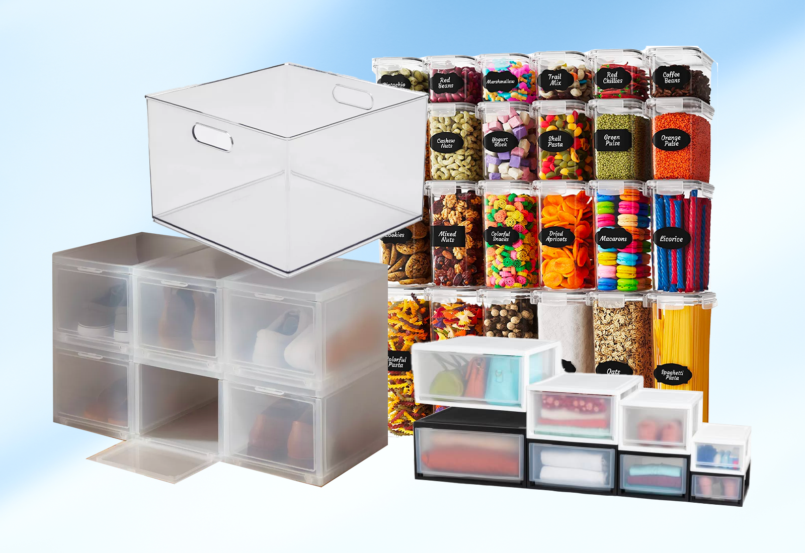 4 Drawer Stackable Countertop Organizer Clear - Brightroom™ : Target