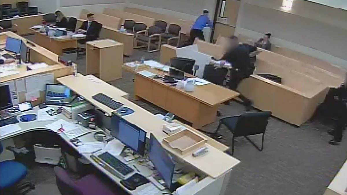 Footage has been released of a murder suspect escaping police custody in an Oregon courthouse after deputies unshackle his feet and handcuffs.
