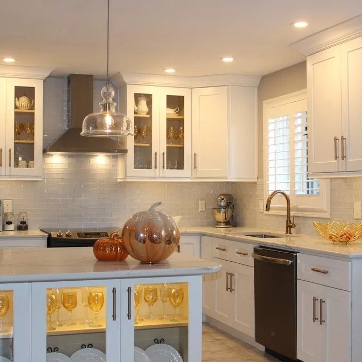 reviewer image of the faucet in a kitchen