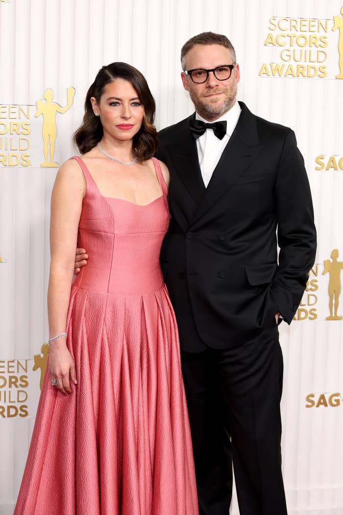 seth rogen and his wife at screen actors guild awards