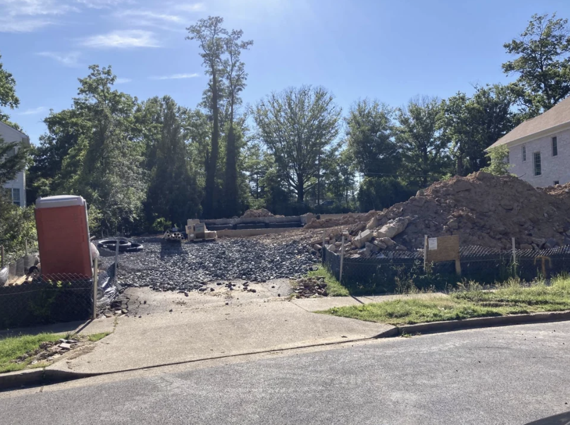 A demolished house