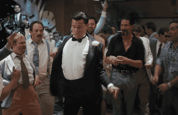 Leonardo DiCaprio from &quot;Wolf of Wall Street&quot; dancing