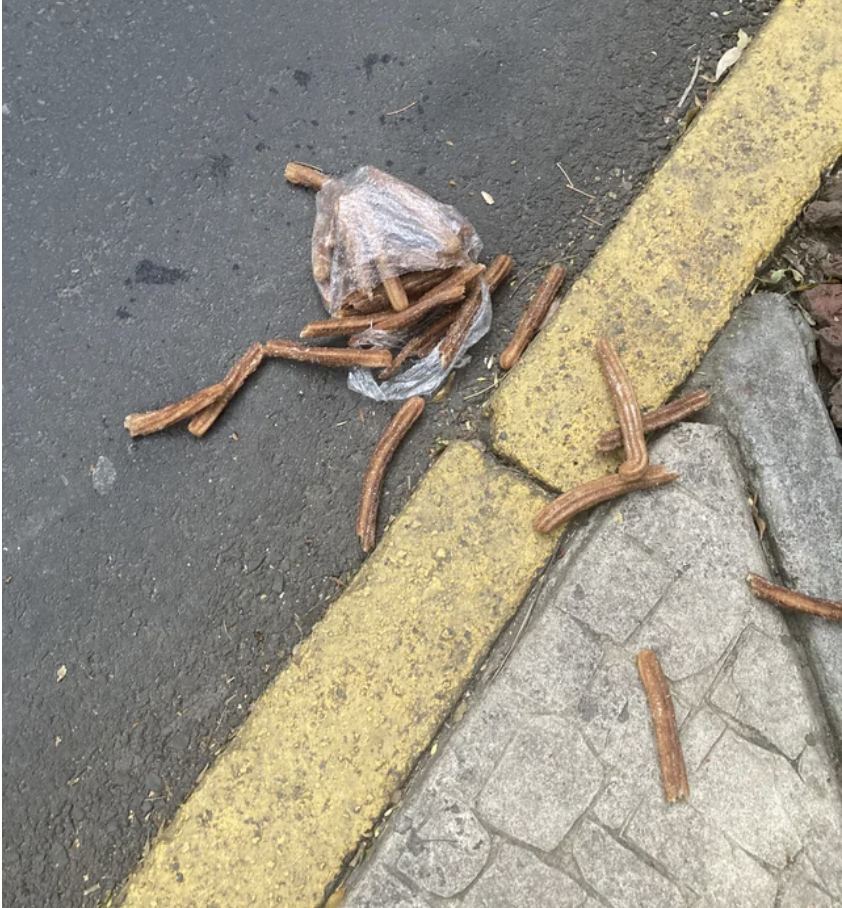 Churros on the ground