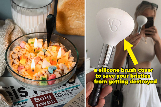 A cereal candle and a silicone brush cover