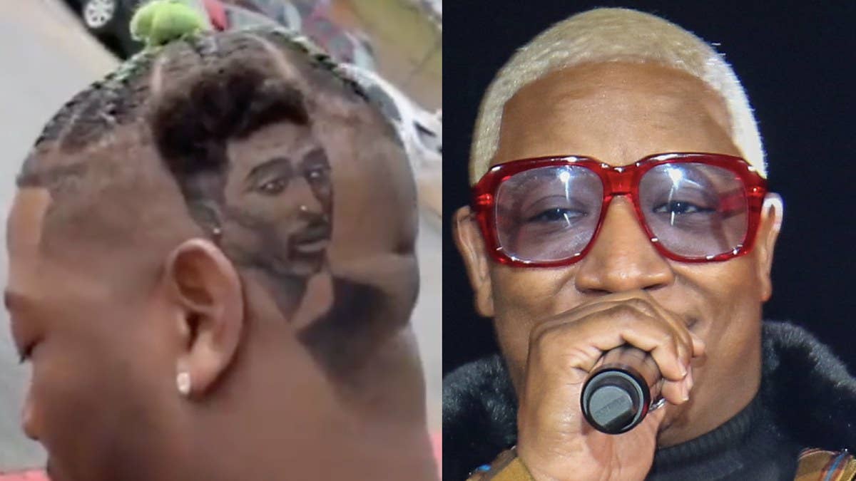 A video of Yung Joc's 2Pac haircut from 2019 has resurfaced and gone viral. The portrait of the late rapper on Joc's head is a portrayal of him from 'Juice.'