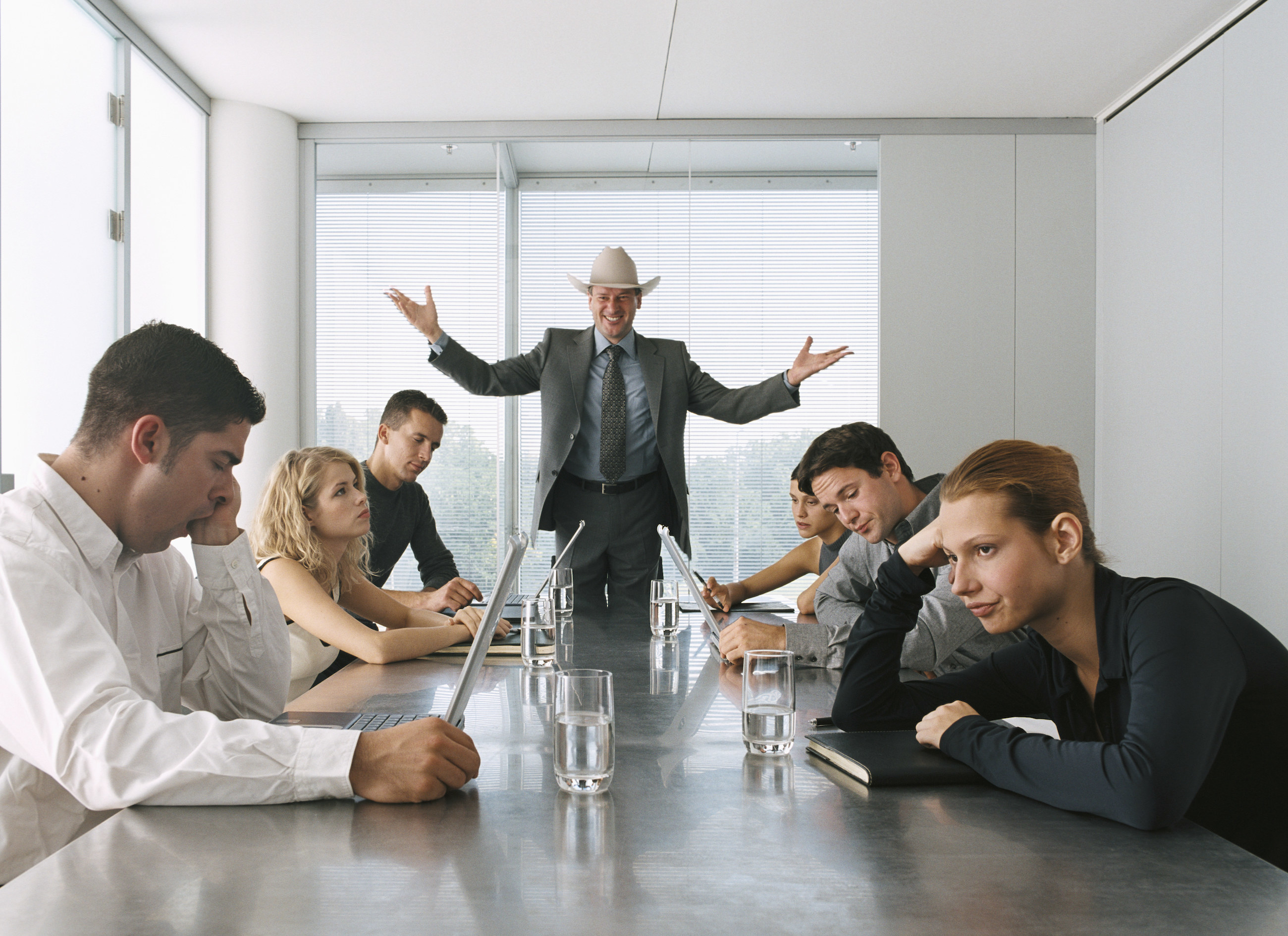 People in a boardroom meeting