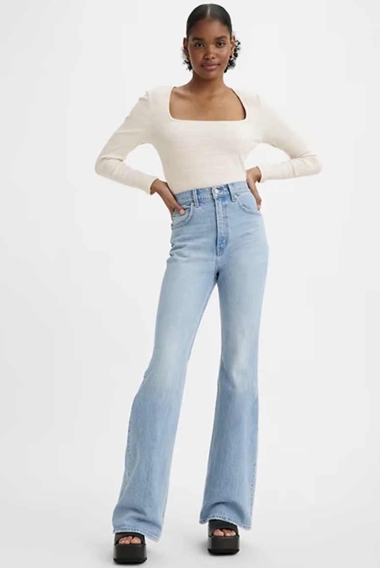 the jeans on a model