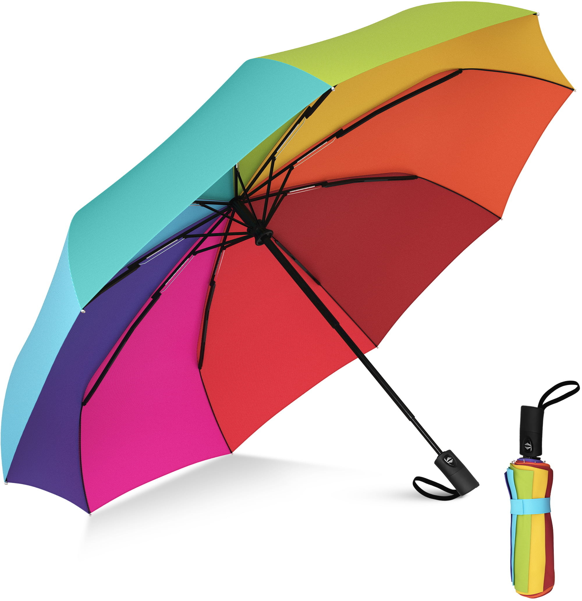 rainbow colored umbrella
