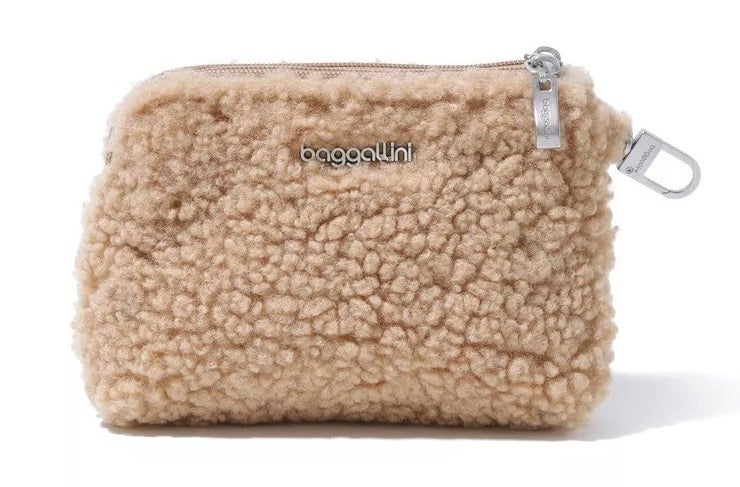 The shearling RFID-blocking pouch
