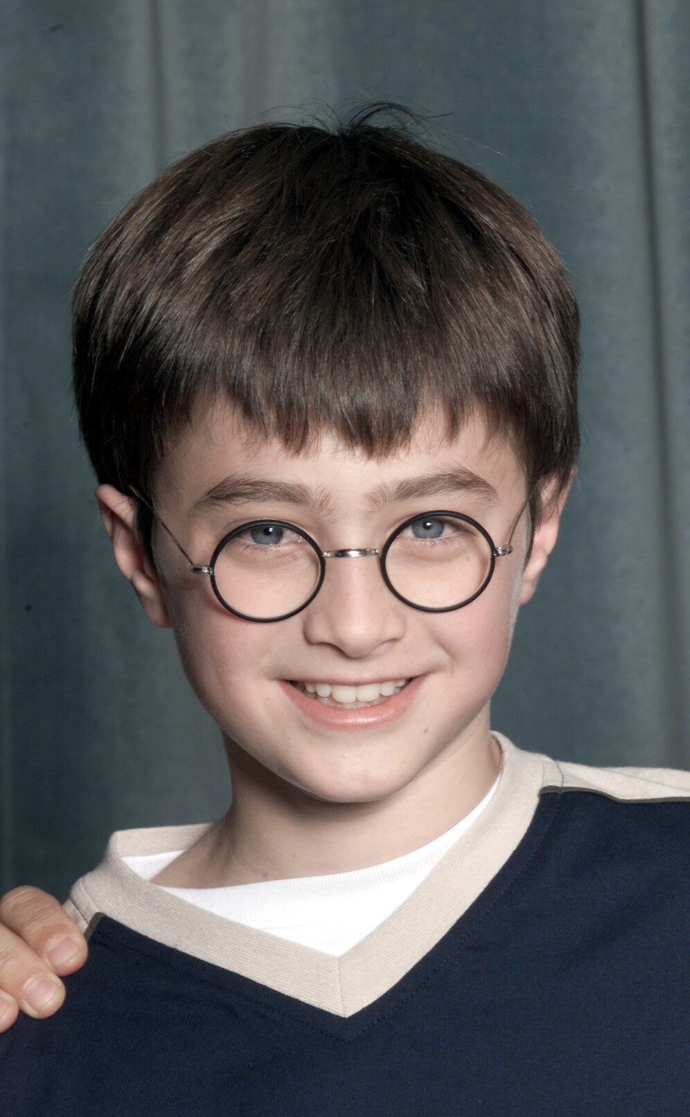 Actor Daniel Radcliffe attends a press conference for the movie &quot;Harry Potter and The Philosopher&#x27;s Stone&quot; in London on August 23, 2000. 11 year old Daniel will play Harry Potter in the film of the popular book by JK Rowling