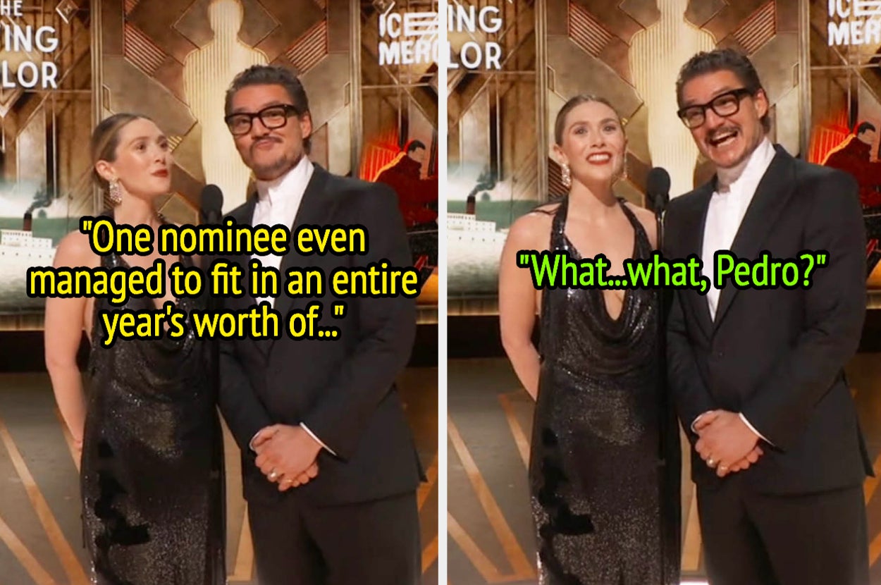 Pedro Pascal and Elizabeth Olsen at the 2023 Oscars