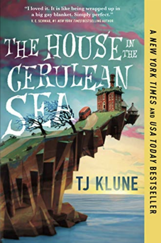house on a cliff on the book cover