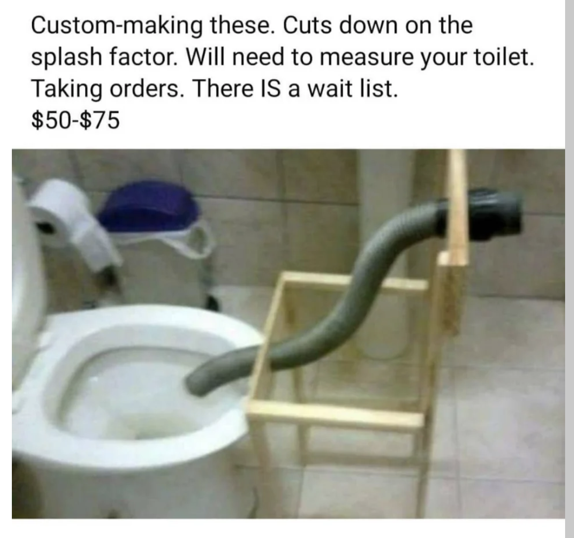 A man selling a contraption for your toilet