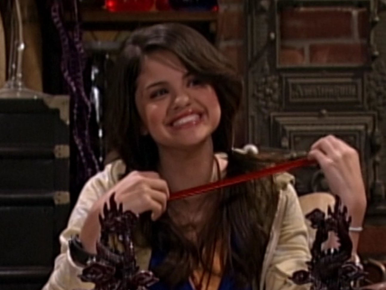 Selena Gomez as Alex smiles in &quot;Wizards of Waverly Place&quot;