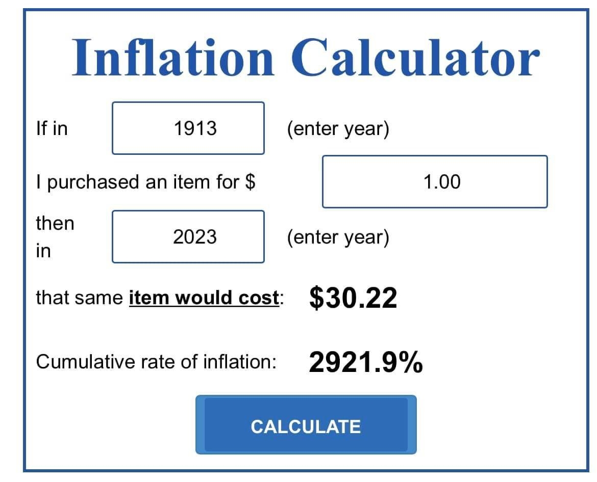 Inflation calculator