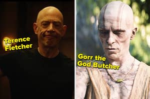 Terrence Fletcher and Gorr the God Butcher film characters