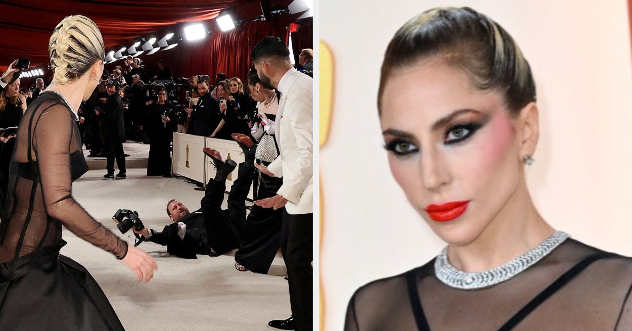 “Must Be In Her Nature”: People Are Praising Lady Gaga For Racing To Help A Photographer Who Fell On The Oscars Red Carpet
