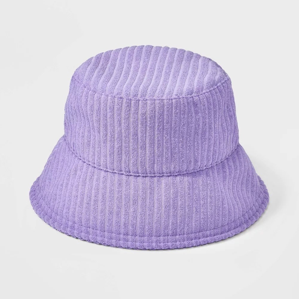 A lavender bucket hat