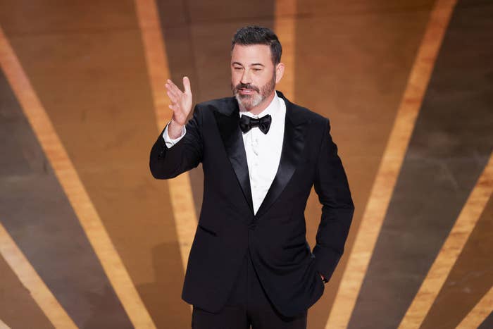 Jimmy Kimmel onstage at the Oscars