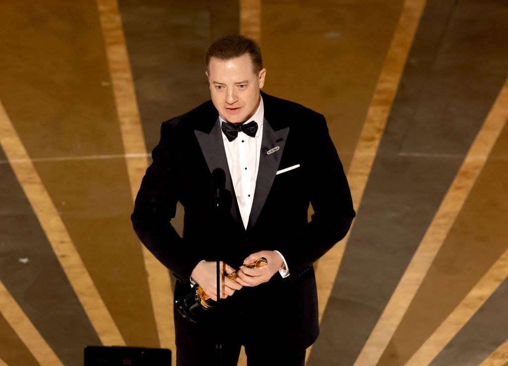 Brendan Fraser accepts the Best Actor award for &quot;The Whale&quot; onstage