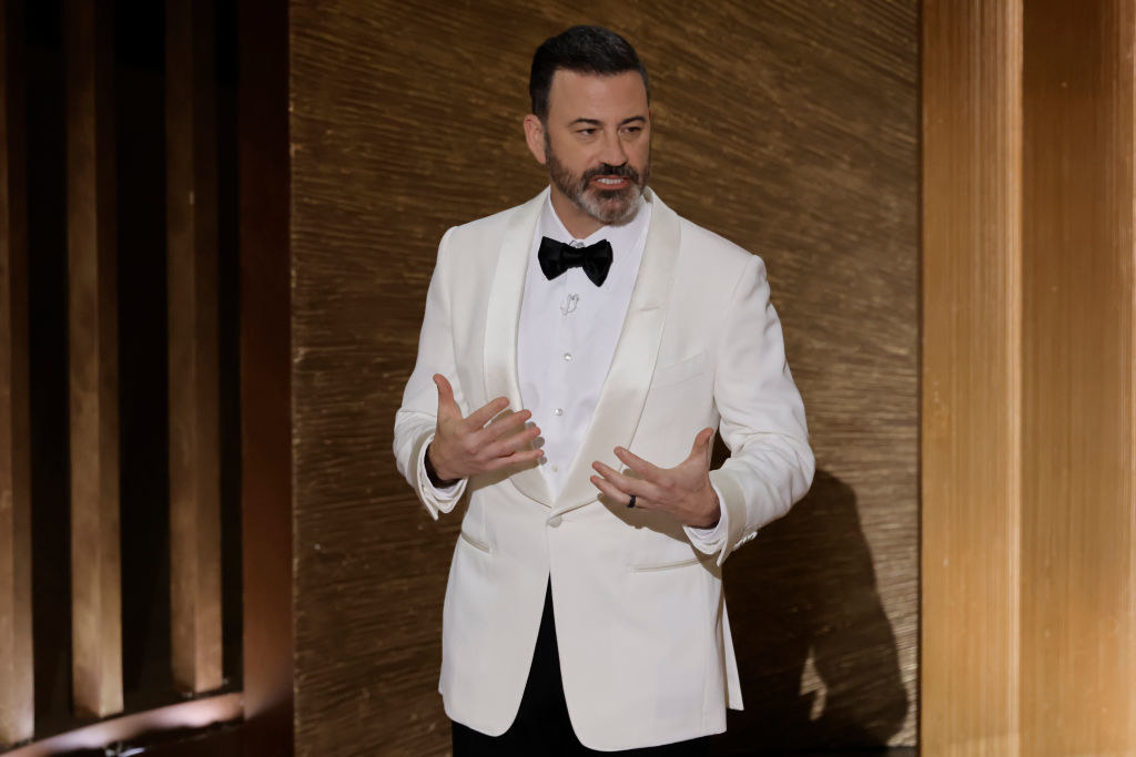 Host Jimmy Kimmel speaks onstage during the 95th Annual Academy Awards