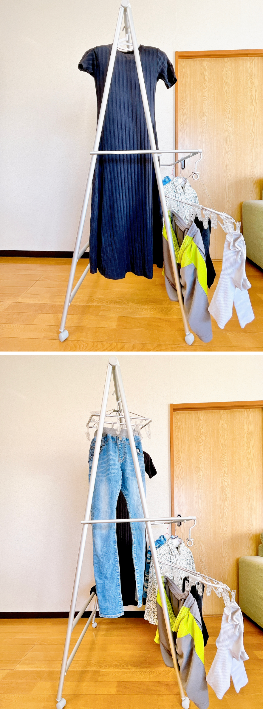 無印良品のおすすめアイテム「アルミ室内物干し」