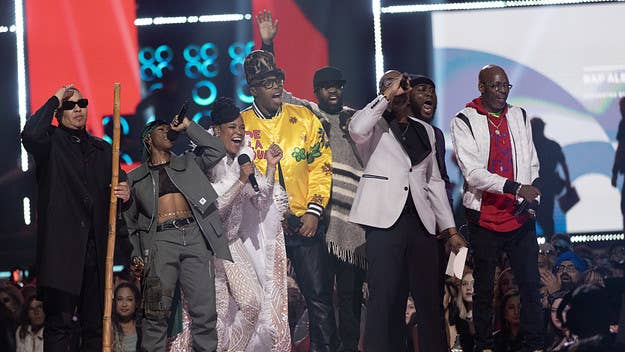 Just before announcing the Juno Award for Rap Album/EP of the Year, rappers Haviah Mighty and Kardinal Offishall took the stage to pay homage to hip-hop's 50th