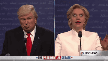 A fake presidential debate on &quot;Saturday Night Life&quot; between Trump and Clinton.