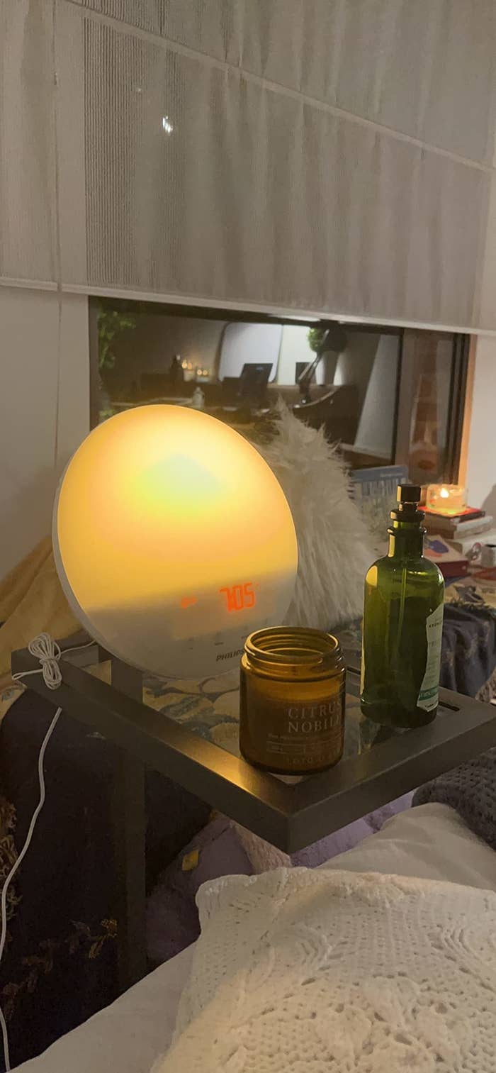reviewer's photo of the lamp