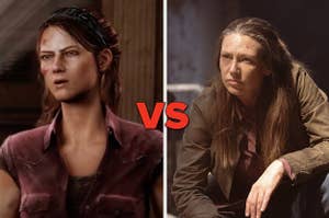 The Last of Us Tess video game character vs HBO tv show character