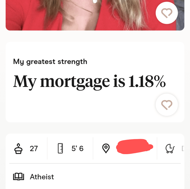 My mortgage is 1.18%