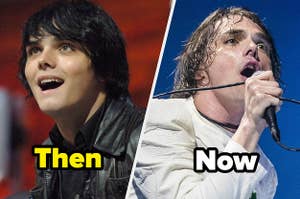 Gerard Way, text: Then Now