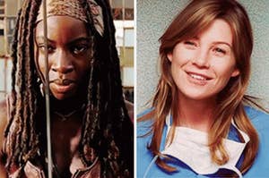 Michonne from "The Walking Dead" and Meredith from "Grey's Anatomy"