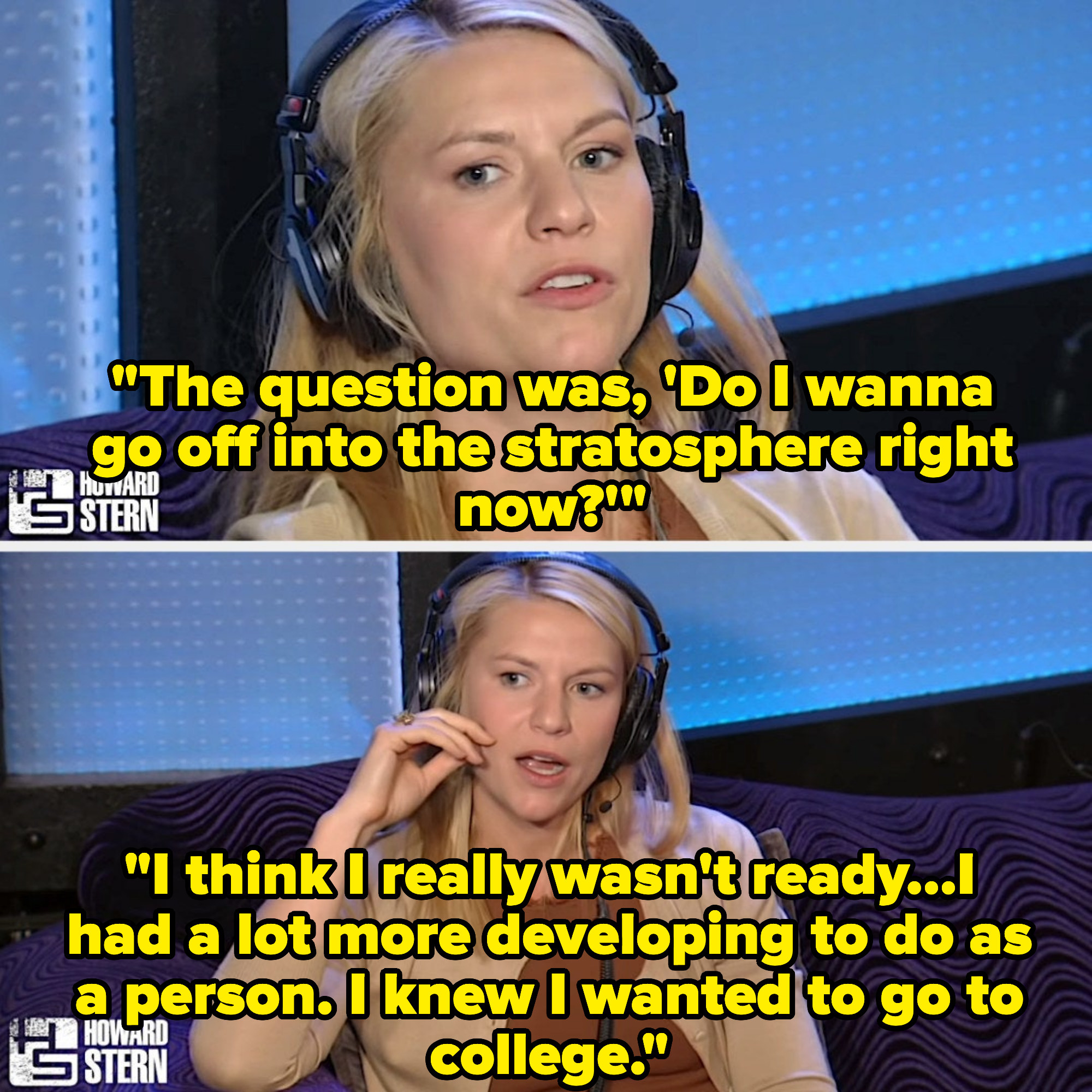 Claire Danes on &quot;Howard Stern&quot;