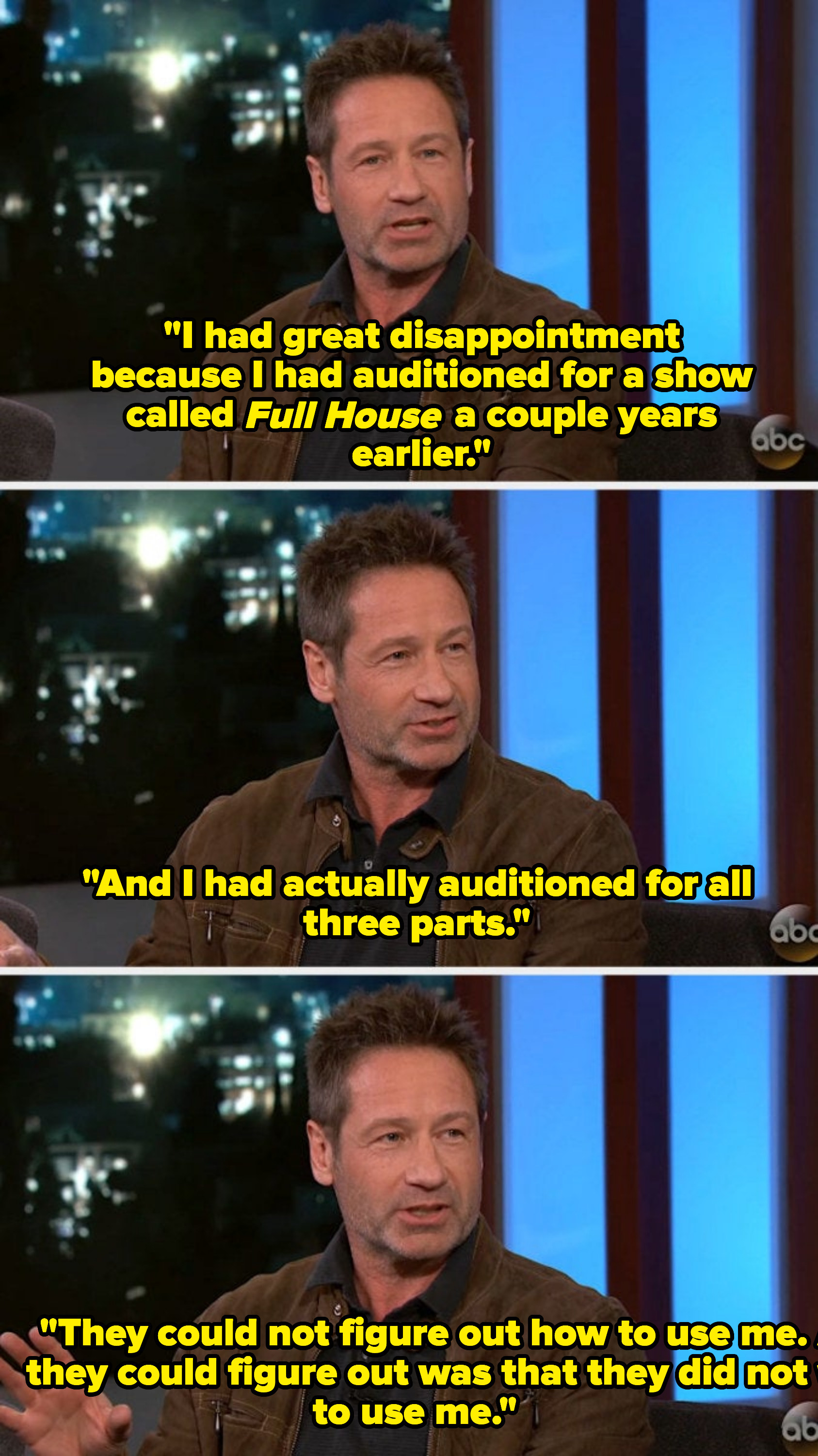 David Duchovny on &quot;Jimmy Kimmel Live!&quot;