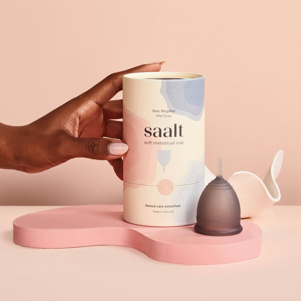 the menstrual cup in grey