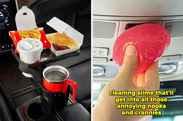 A cupholder tray and cleaning slime