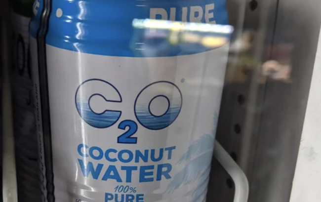 &quot;C2O&quot; on a bottle